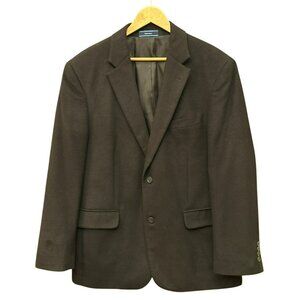 Vintage Andrew Fezza Black Blazer Jacket 44R Two Button Work Professional